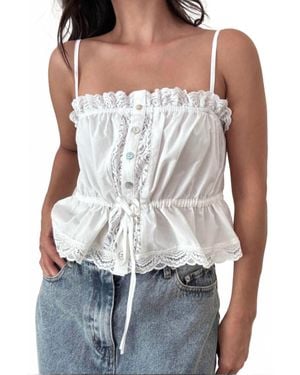Et Clet Convertible Lace Top - White