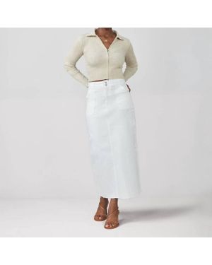 Lola Jeans Madlyn High Rise Maxi Skirt - White