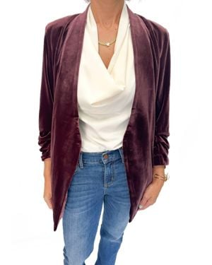 Bishop + Young Velvet Blazer - Blue