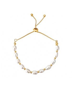 Ellie Vail Hayden Pearl Bracelet - Metallic