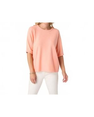 Coco + Carmen Lightweight Heavenly-Luxe Short Sleeve Sweater - Pink