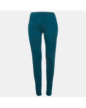 Roberto Cavalli Stretch Crepe Skinny Pants - Blue