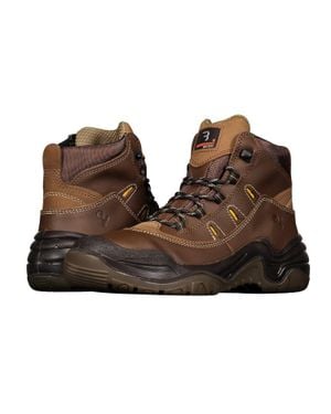 Berrendo Steel Toe Work Boots 6" And Oil And Slip Resistant Eh Rated - Brown
