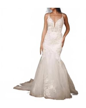 Stella York Spaghetti Strap Wedding Dress - Natural