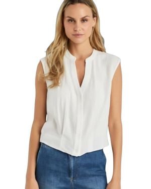 Drew Montana Sleeveless Top - White