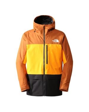 Greenline Gear The North Face Sickline Insulated Ski Jacket, Leather/Cone/Tnf - Orange