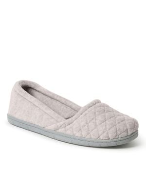 Dearfoams Katie Microfiber Velour Espadrille - Gray