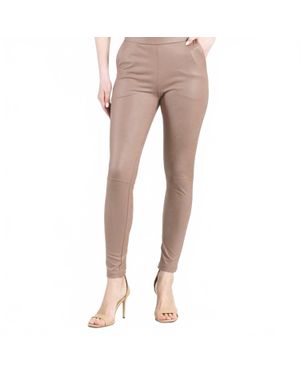 Clara Sunwoo Liquid Leather Pull On Pant - Natural