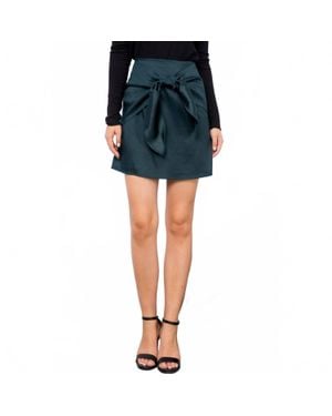 Thml Front Tie Mini Skirt - Blue