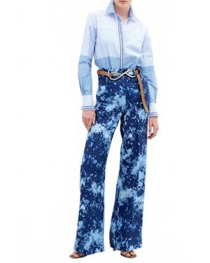 Silvia Tcherassi Emine Wide Leg Pants - Blue