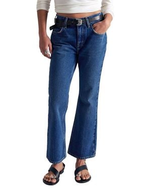 Free People Elowen Low-Rise Flare Jean - Blue