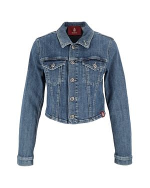 Dondup Cropped Denim Jacket - Blue