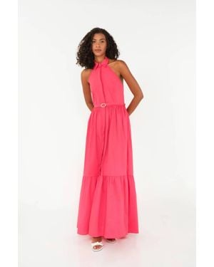 The Lulo Project Horizon Halter Maxi Dress - Pink