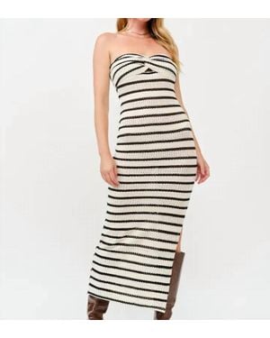 illa illa Saint-Tropez Stripe Dress - White