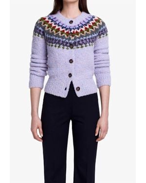 Smythe Handknit Granny Cardigan - Blue