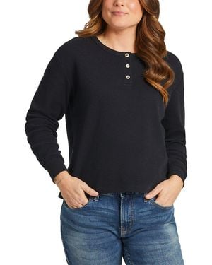 Life Is Good. Thermal Henley - Black