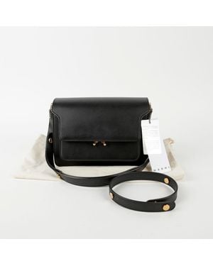 Marni Medium Leather Trunk Shoulder And Crossbody Bag - Black