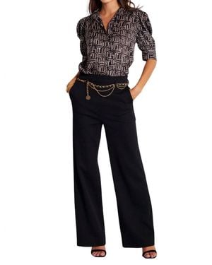 Bishop + Young Lara Wide Leg Trouser - Blue