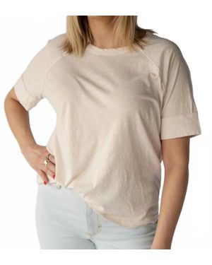 Sundry Oyster Boyfriend Tee - Natural