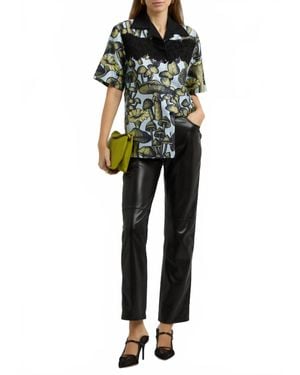 3.1 Phillip Lim Ethereal Mushrooms Printed Silk-Blend Shirt - Black