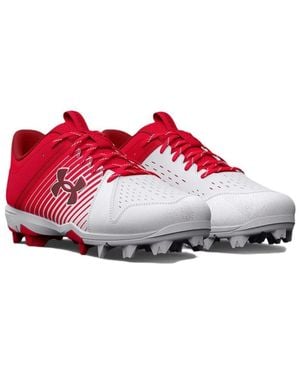 Under Armour Leadoff Low Rm 3025589-600 Baseball Cleats Uwu468 - Red