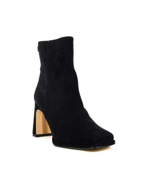 Sam Edelman Irie I8257L2001 Boots Suede Block Heel Booties Lion776 - Black