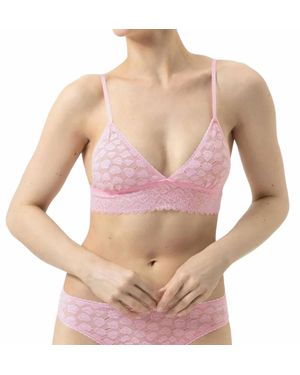 Mey Savage Lace Triangle Bralette - Pink