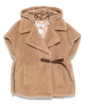 Max Mara Lanoso Poncho - Natural