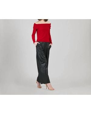 Clara Sunwoo Ruched Off-Shoulder Top - Red