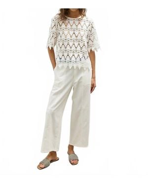 Melissa Nepton Amanda Embroidered Top - Natural