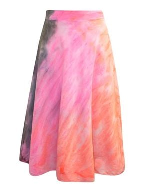Hard Tail Forever Double Knee-Length Voile Skirt - Pink