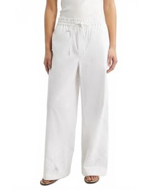Rag & Bone Marin Embroidered Pants - White