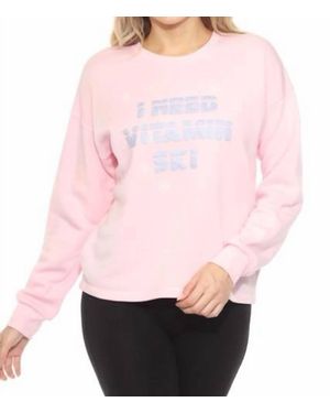 Pj Salvage I Need Vitamin Ski Lounge Top - Pink