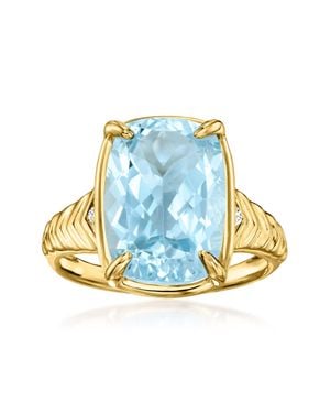 Ross-Simons Sky Topaz Ring With Lab-Grown Diamonds - Blue