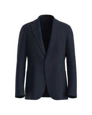 BOSS Tailored Blazer With Notch Lapels And Modern Silhouette - Blue