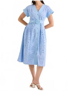 Alivia Andrea Midi Dress - Blue