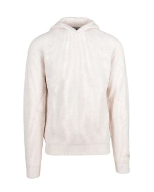 MC2 Saint Barth Ribbed Knit Sweater With Raglan Sleeves - White