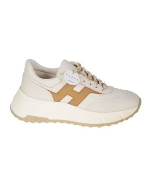 Hogan H669 Chunky Sole Calf Leather Sneakers - White