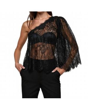 L'Agence Vianna Lace Top - Black