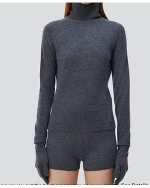 Jonathan Simkhai Dita Gloved Turtleneck Sweater - Blue