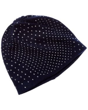 Sofiacashmere Snake Heatset Cashmere Beanie - Blue