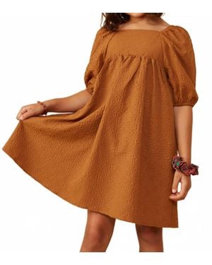 Hayden LA Evie Tiered Ruffle Detail Dress - Brown