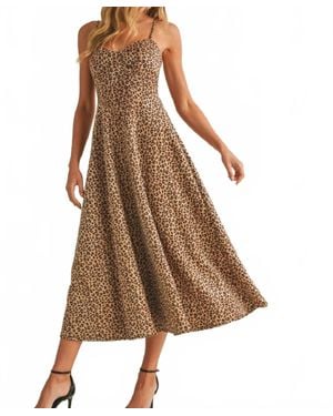 Klesis Suede Feel Bustier Dress - Brown