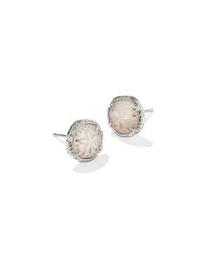 Kendra Scott Sand Dollar Stud Earrings - White