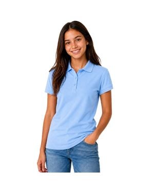 Galaxy By Harvic Junior's Short Sleeve School Uniform Pique Polo Shirt - Blue