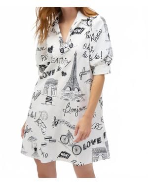 Joseph Ribkoff Poplin A-Line Dress - White