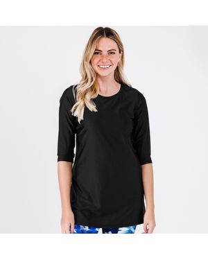 Calypsa Gia 3/4 Sleeve Swim Tunic - Black