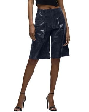 Hudson Jeans Cherie Tiger Bite Leather Short Jean - Blue