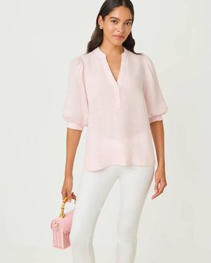 Lilly Pulitzer Mialeigh Linen Top - White