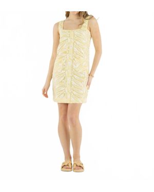 Emily Mccarthy Sleeveless Shift Mini Dress - Yellow
